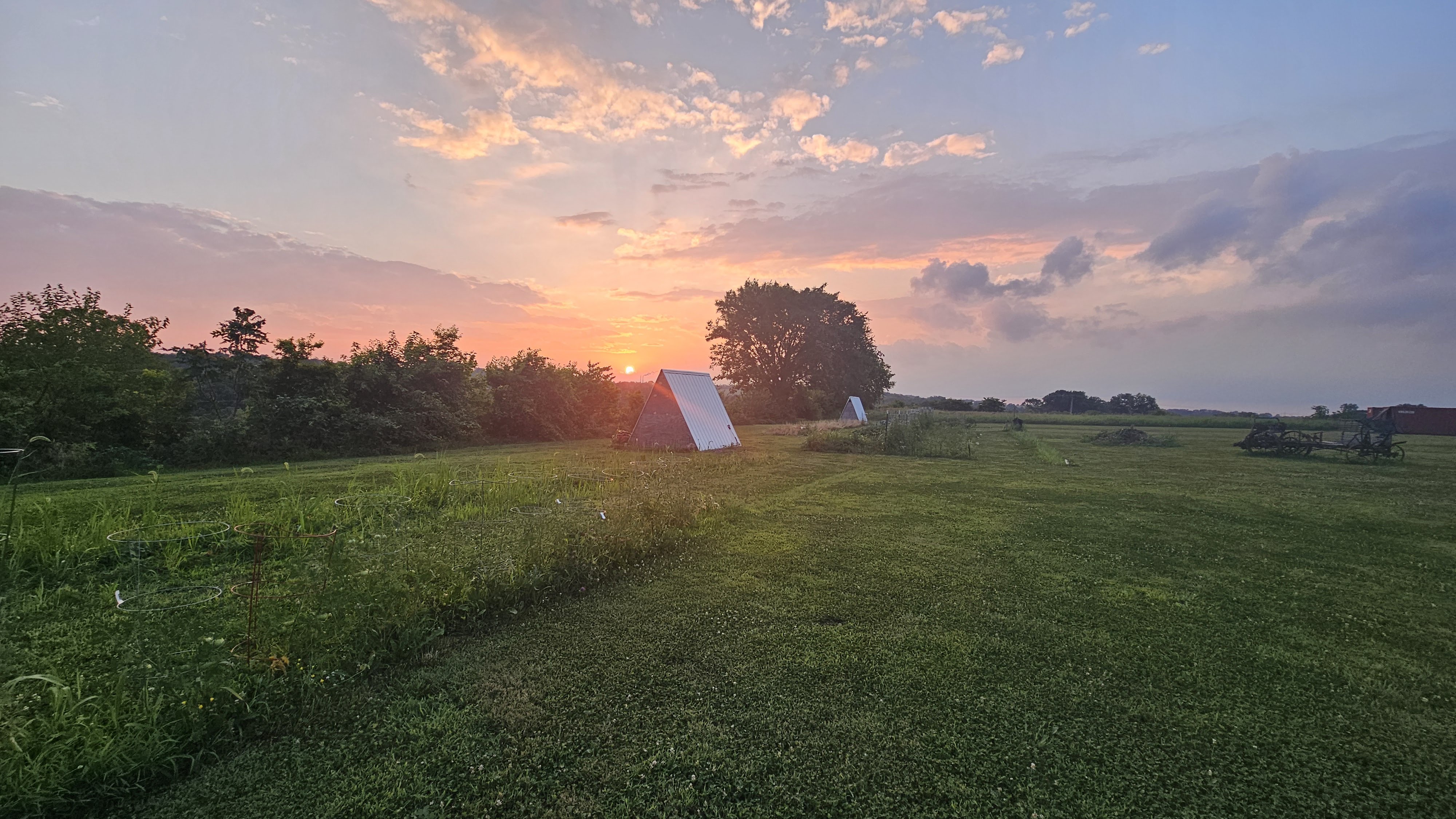 Kentucky farm at sunset